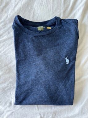 Polo Ralph Lauren Men Custom Slim Fit Navy Blue Short Sleeve T Shirt Medium